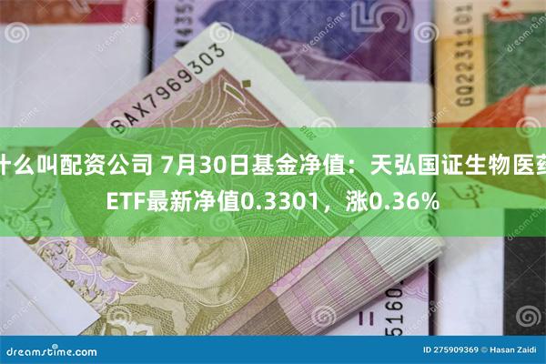 什么叫配资公司 7月30日基金净值：天弘国证生物医药ETF最新净值0.3301，涨0.36%