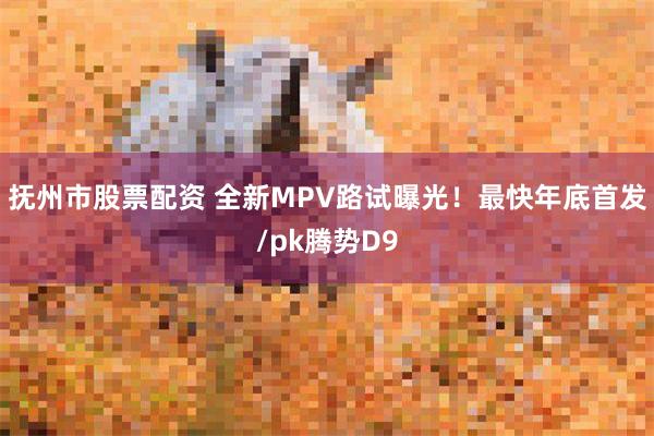 抚州市股票配资 全新MPV路试曝光！最快年底首发/pk腾势D9